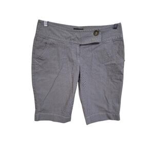 The Limited Drew Fit Bermuda Shorts Pinstripe Gray Size 2